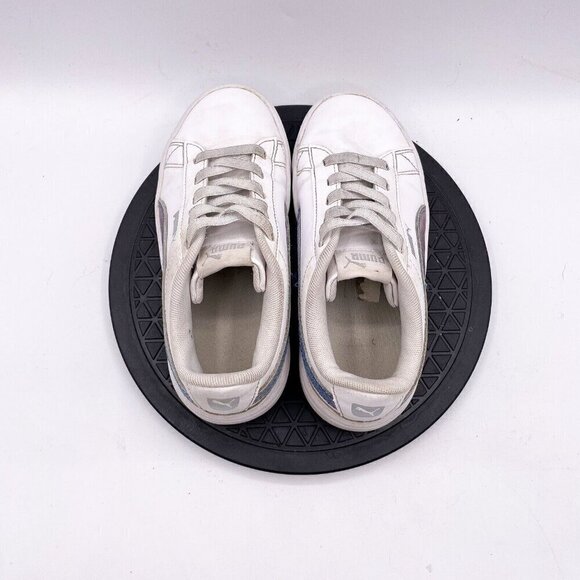 Puma Kids Girls Vikky V3 Twinkle Lace Up Sneakers Shoes Casual - White Size 1C - Picture 8 of 9